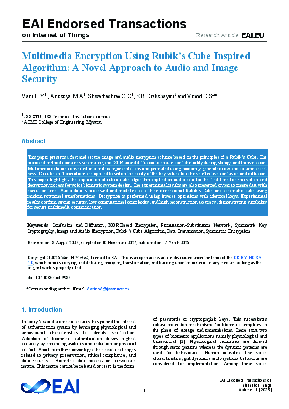 (PDF) Multimedia Encryption Using Rubik’s Cube-Inspired Algorithm: A ...