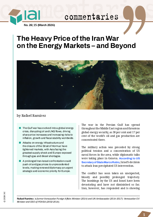 (PDF) The Heavy Price of the Iran War on the Energy Markets – and Beyond