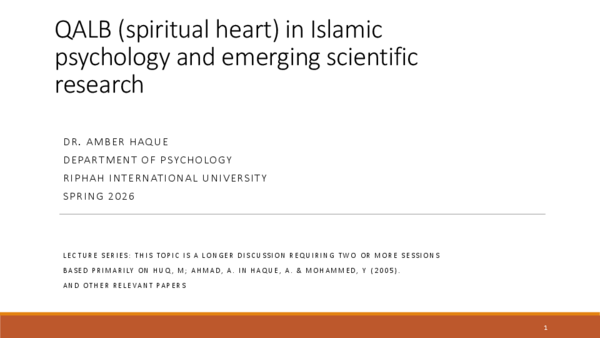 (PDF) QALB in Islamic psychology and emerging scientific research