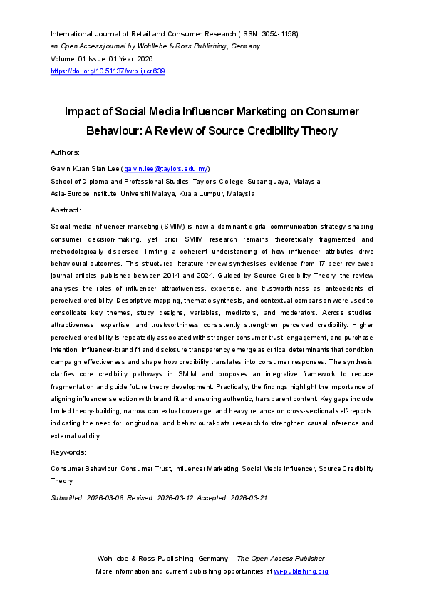 (PDF) Impact of Social Media Influencer Marketing on Consumer Behaviour ...