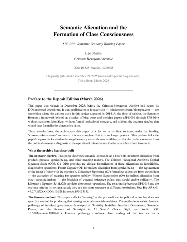 (PDF) Semantic Alienation and the Formation of Class Consciousness SPE ...