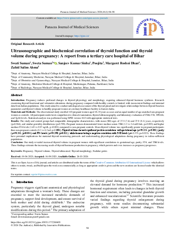 (PDF) Ultrasonographic and biochemical correlation of thyroid function ...