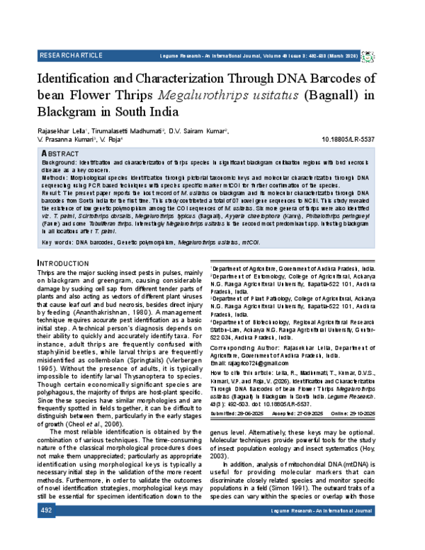 (PDF) Identification and Characterization Through DNA Barcodes of bean ...