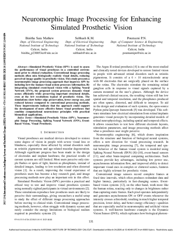(PDF) Neuromorphic Image Processing for Enhancing Simulated Prosthetic ...