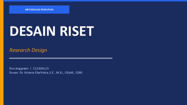 (PDF) PPT Desain Riset