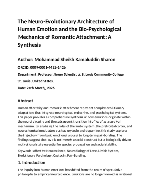 (PDF) The Neuro-Evolutionary Architecture of Human Emotion and the Bio ...