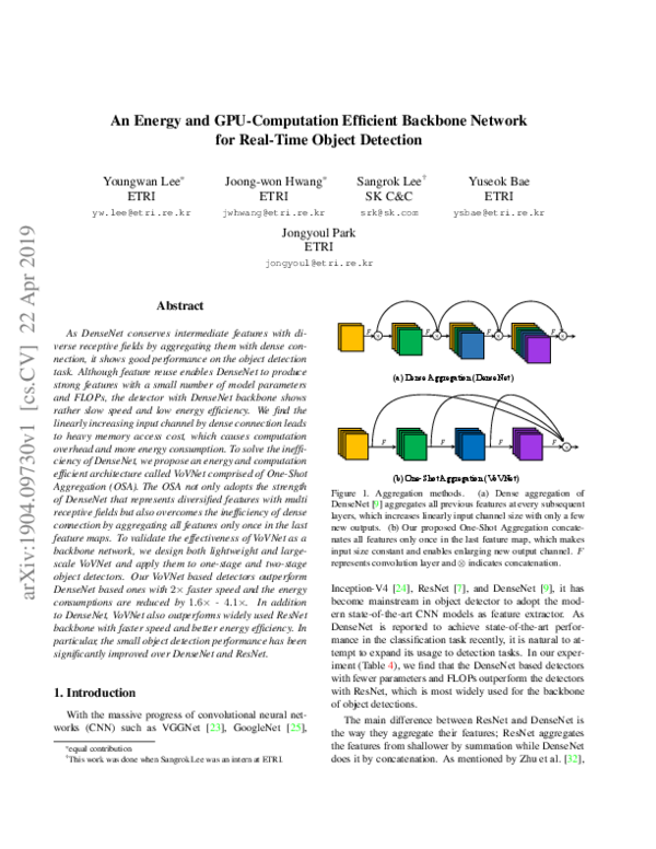 (PDF) An Energy and GPU-Computation Efficient Backbone Network for Real ...