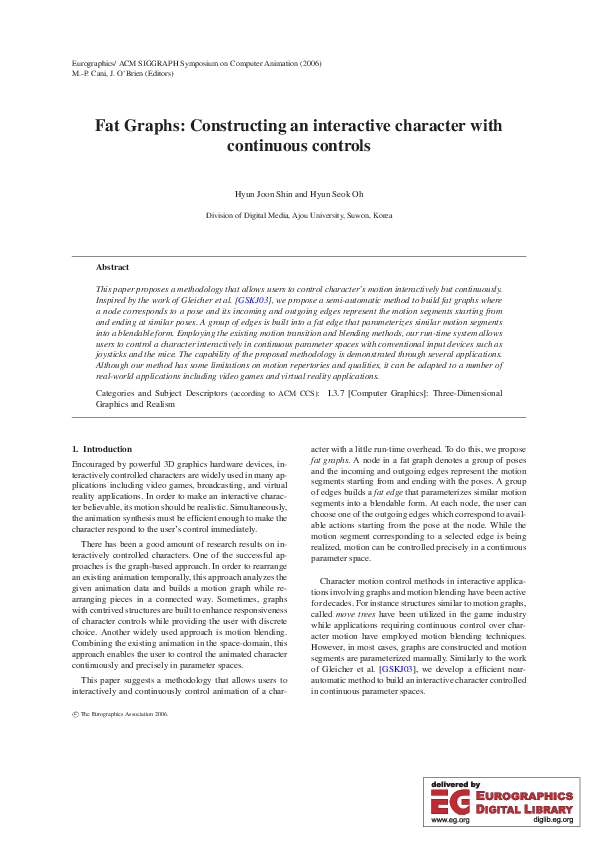 (PDF) Fat graphs: constructing an interactive character with continuous ...