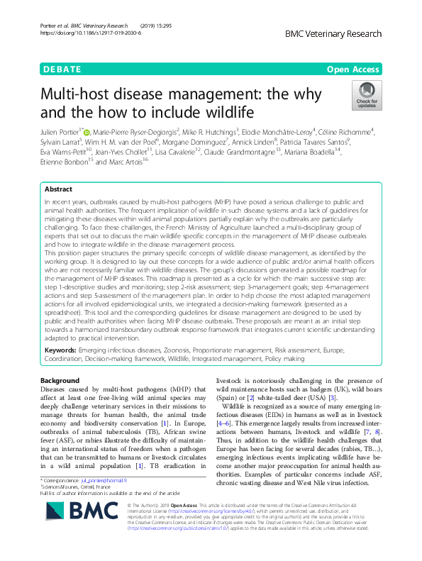 (PDF) Multi-host disease management: the why and the how to include ...