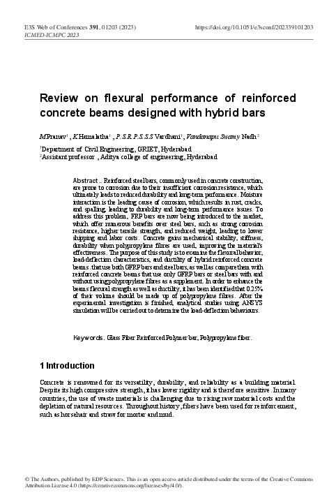 (PDF) Review on flexural performance of reinforced concrete beams ...