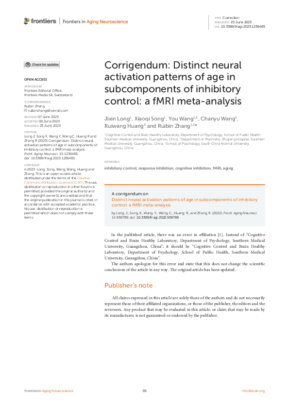 (PDF) Corrigendum: Distinct neural activation patterns of age in ...