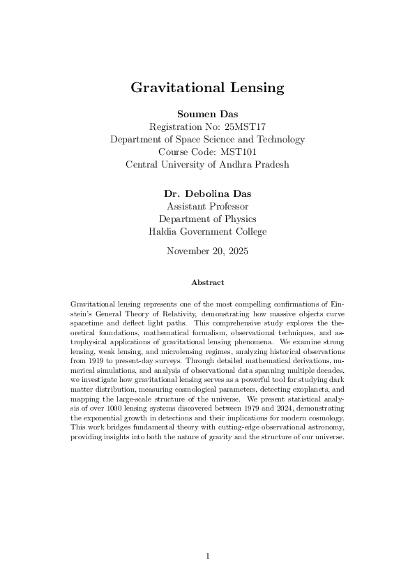 (PDF) Gravitational Lensing