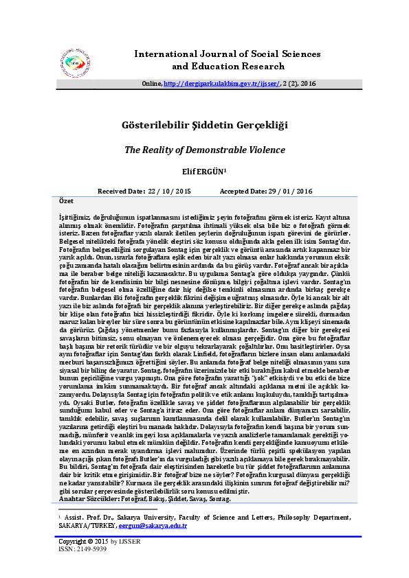 (PDF) The reality of demonstrable violence