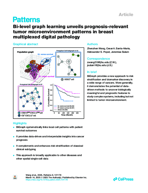 (PDF) Bi-level graph learning unveils prognosis-relevant tumor ...