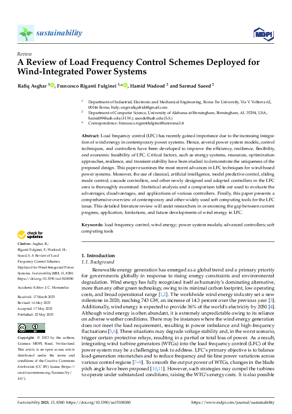 (PDF) A Review of Load Frequency Control Schemes Deployed for Wind ...