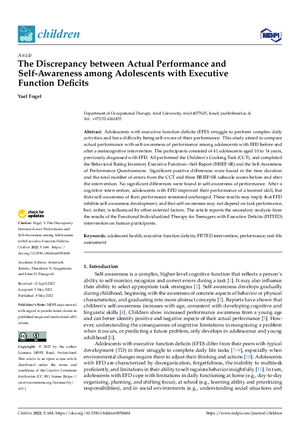 (PDF) The Discrepancy between Actual Performance and Self-Awareness ...