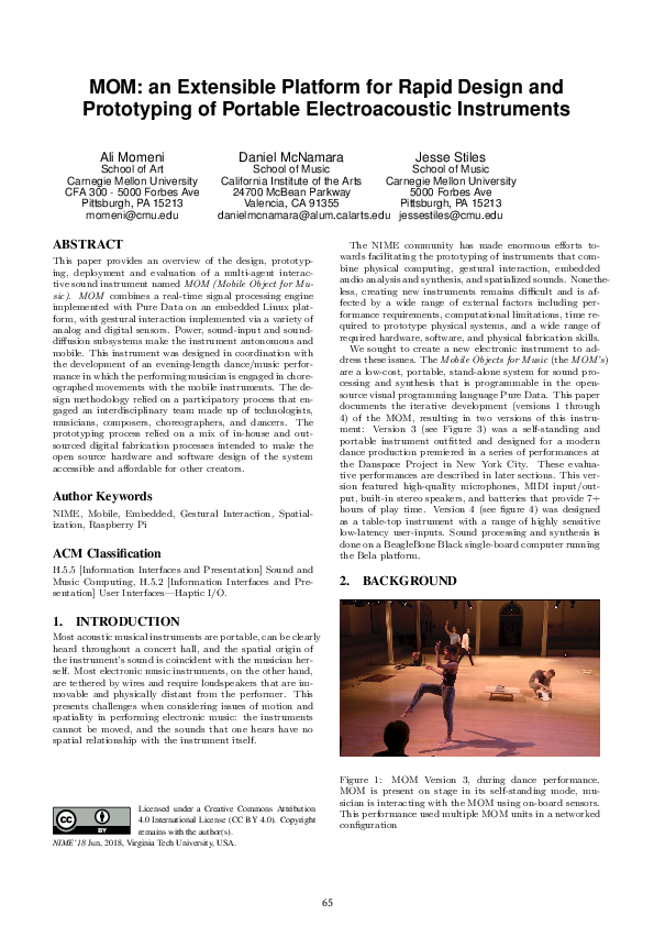 (PDF) Mom: An Extensible Platform For Rapid Prototyping And Design Of ...