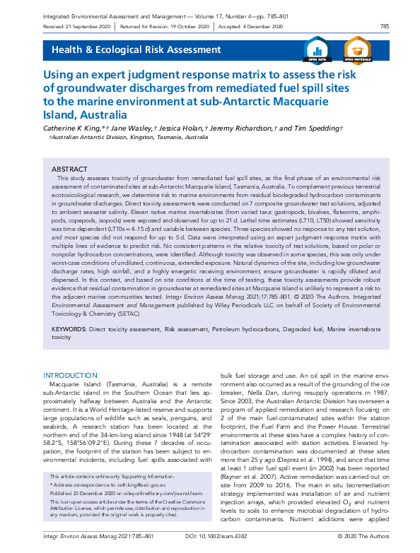 (PDF) Using an expert judgment response matrix to assess the risk of ...