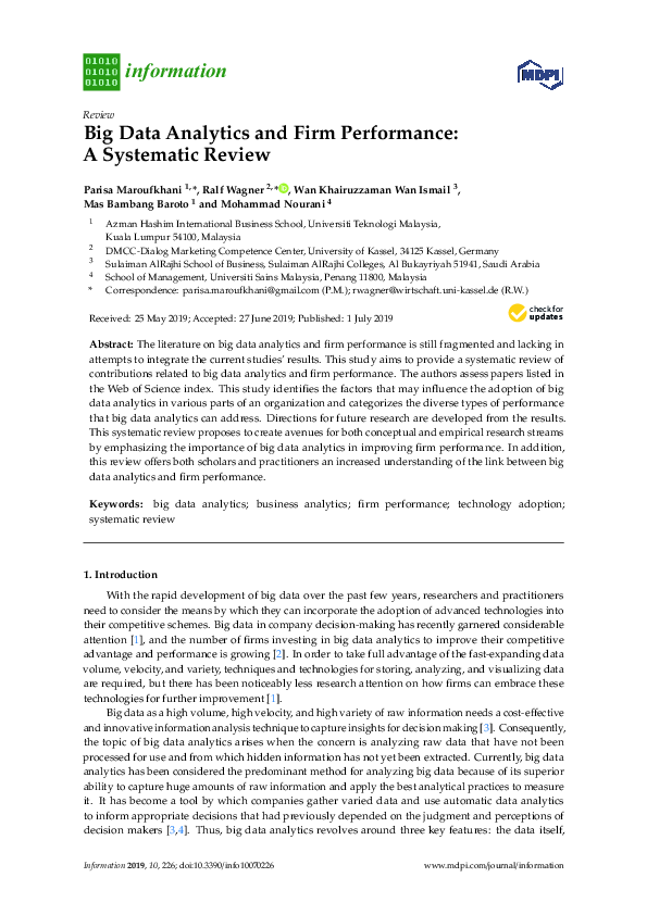 (PDF) Big data analytics and firm performance: a systematic review