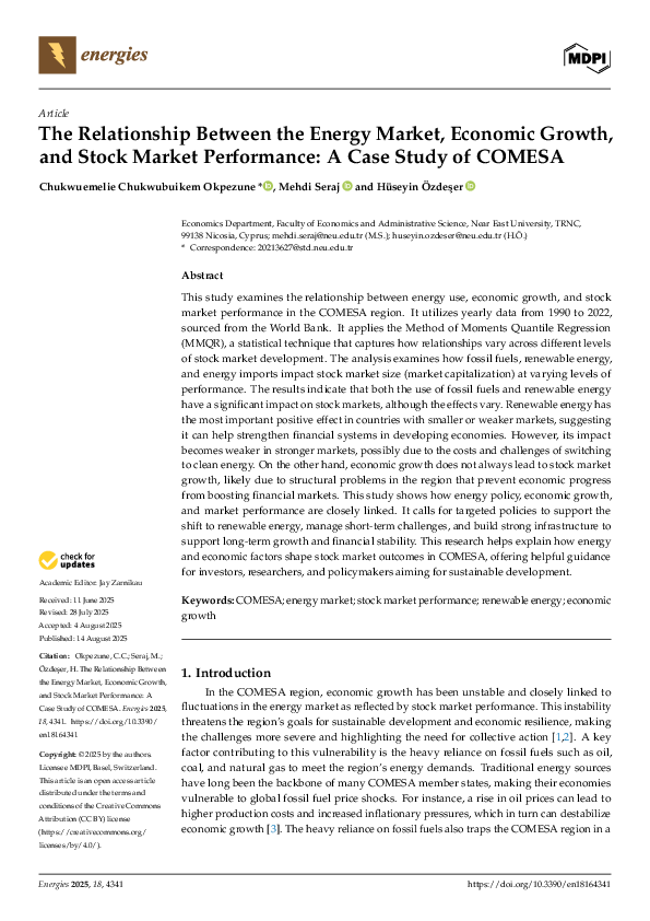 (PDF) The Relationship Between the Energy Market, Economic Growth, and ...