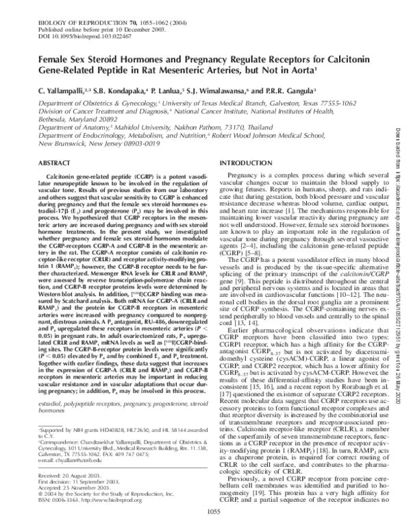 (PDF) Female Sex Steroid Hormones and Pregnancy Regulate Receptors for ...