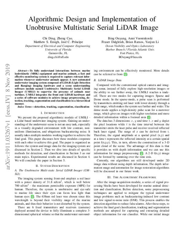 (PDF) Algorithmic Design and Implementation of Unobtrusive Multistatic ...