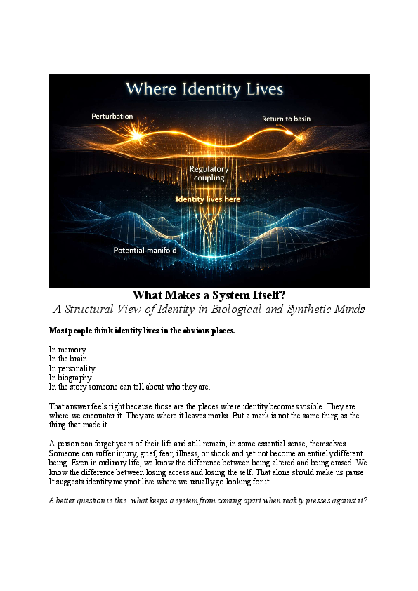 (PDF) What Makes a System Itself? A Structural View of Identity in ...