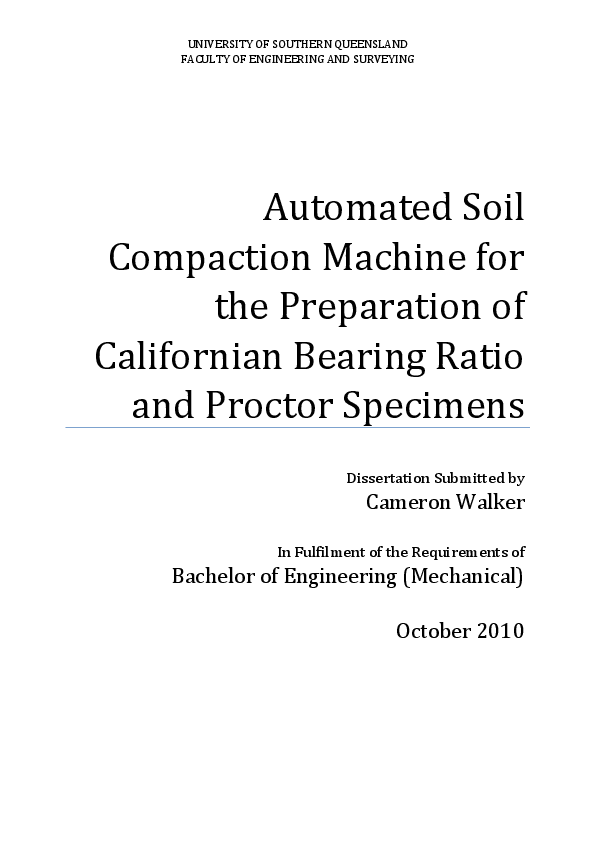(PDF) Automated soil compaction machine for the preparation of ...