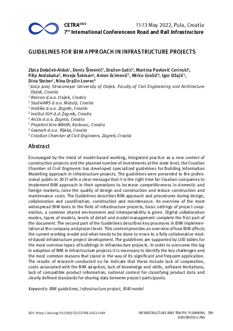(PDF) Guidelines for BIM approach in infrastructure projects