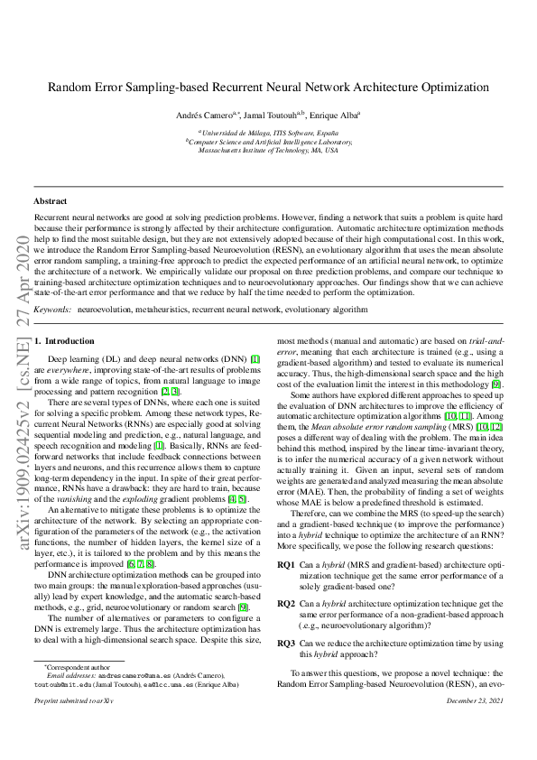 (PDF) Random error sampling-based recurrent neural network architecture ...