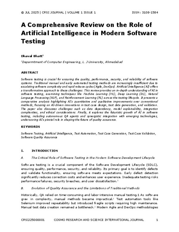 (PDF) A Comprehensive Review on the Role of Artificial Intelligence in ...
