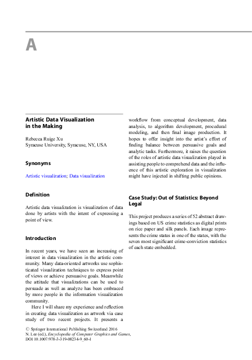 (PDF) Artistic Data Visualization in the Making