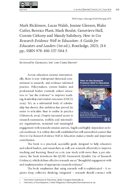 (PDF) Book review: Mark Rickinson, Lucas Walsh, Joanne Gleeson, Blake ...