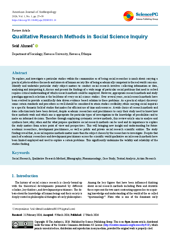(PDF) Qualitative Research Methods in Social Science Inquiry