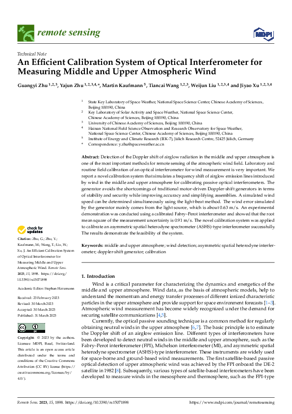 (PDF) An Efficient Calibration System of Optical Interferometer for ...
