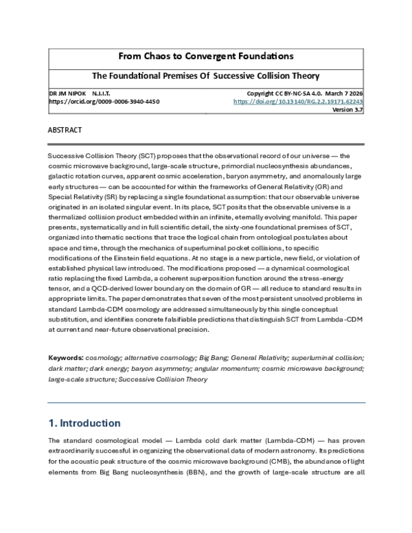 (PDF) From Chaos to Convergent Foundations The Foundational Premises Of ...