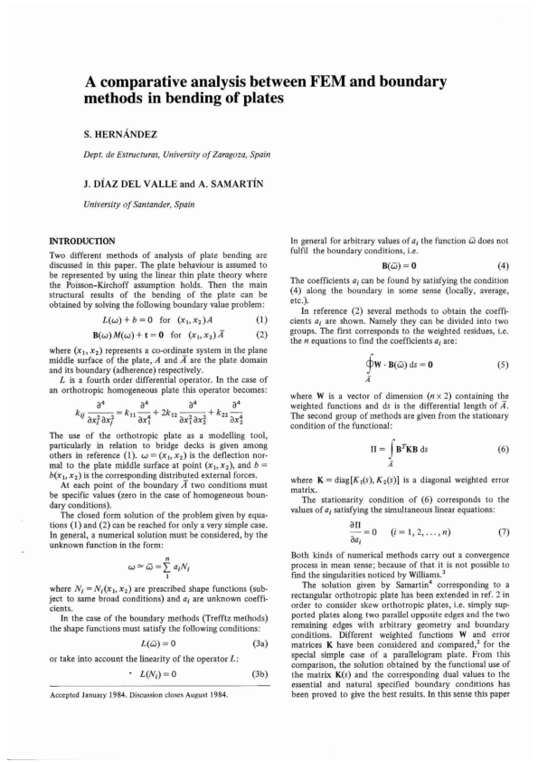 (PDF) A comparative analysis between FEM and Boundary Methods in ...
