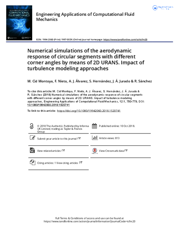 (PDF) Numerical simulations of the aerodynamic response of circular ...
