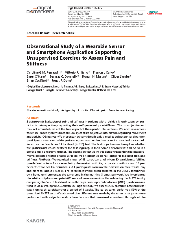 (PDF) Observational Study of a Wearable Sensor and Smartphone ...