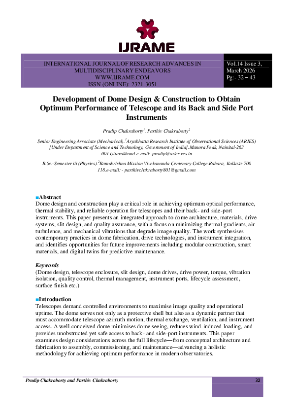 (PDF) Development of Dome Design & Construction to Obtain Optimum ...