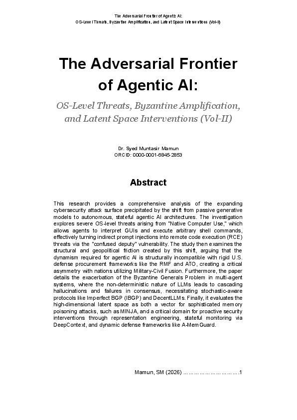 (PDF) The Adversarial Frontier of Agentic AI: OS-Level Threats ...