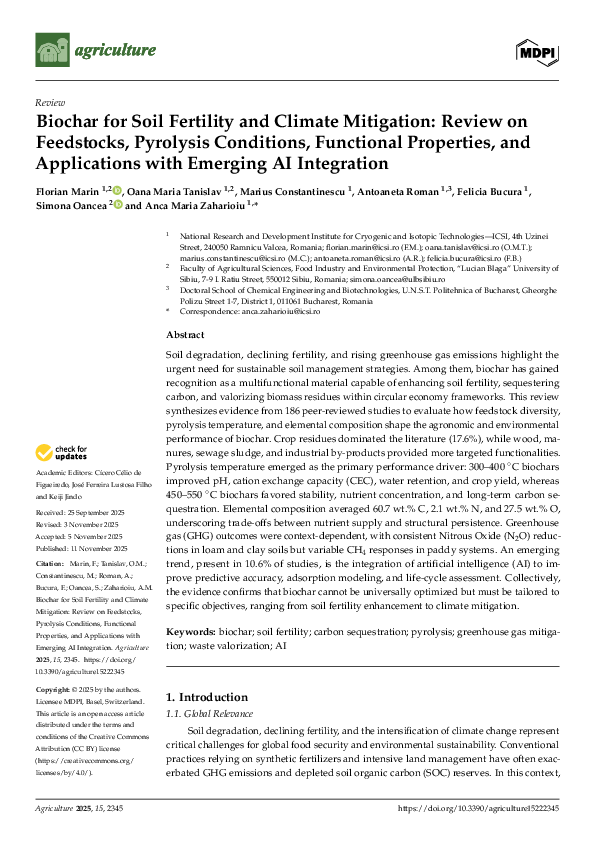 (PDF) Biochar for Soil Fertility and Climate Mitigation: Review on ...