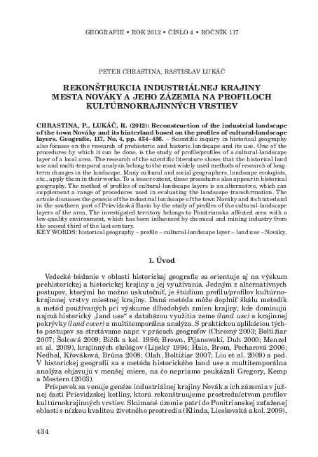 (PDF) Reconstruction of the industrial landscape of the town Nováky and ...