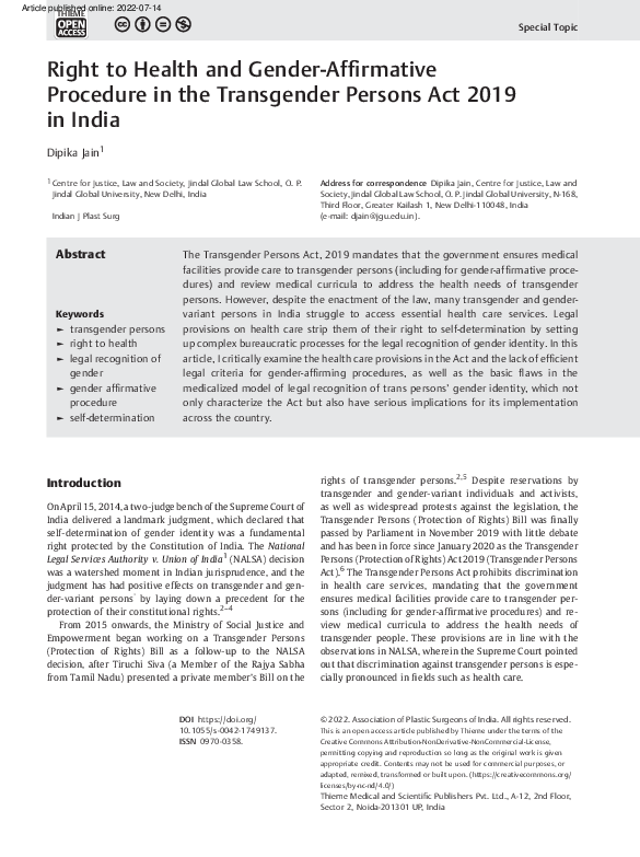 (PDF) Right to Health and Gender-Affirmative Procedure in the ...