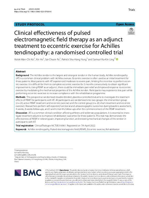 (PDF) Clinical effectiveness of pulsed electromagnetic field therapy as ...