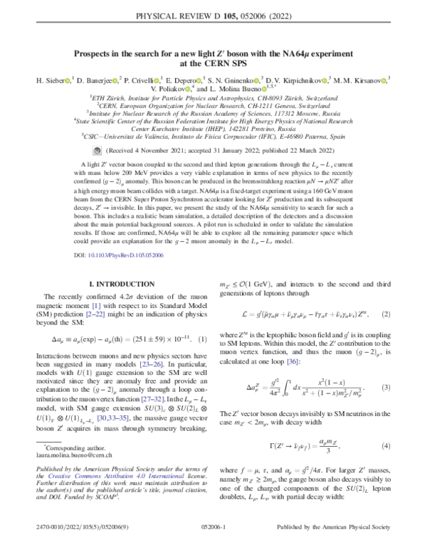 (PDF) Prospects in the search for a new light Z ′ bos