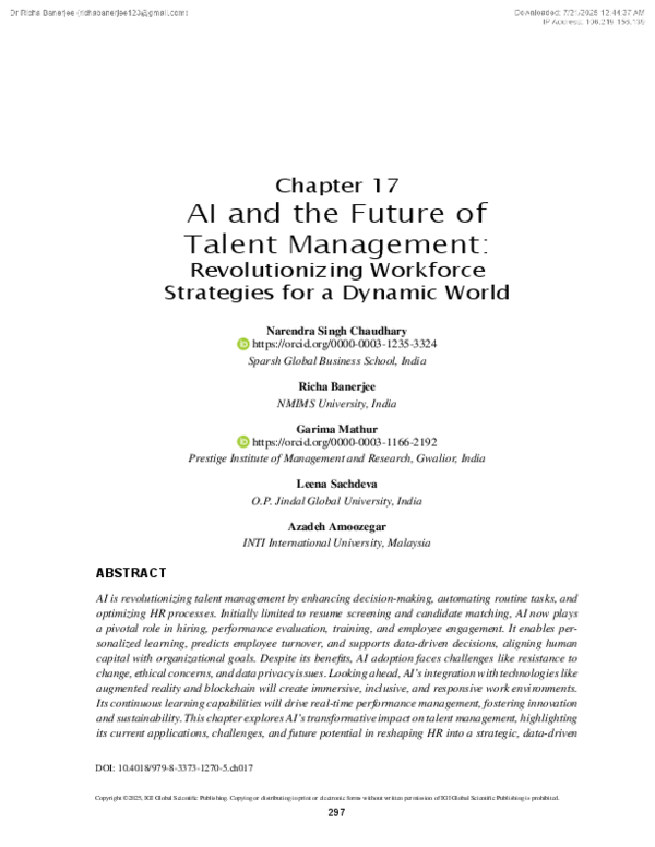 (PDF) AI and the Future of Talent Management: Revolutionizing Workforce ...
