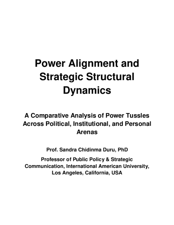 (PDF) Power Alignment and Strategic Structural Dynamics: A Comparative ...
