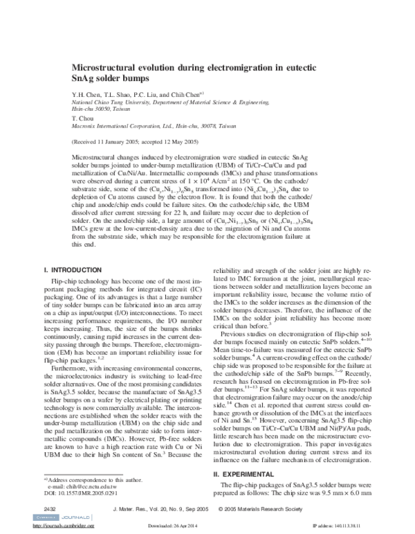 (PDF) Microstructural Evolution During Electromigration in Eutectic ...