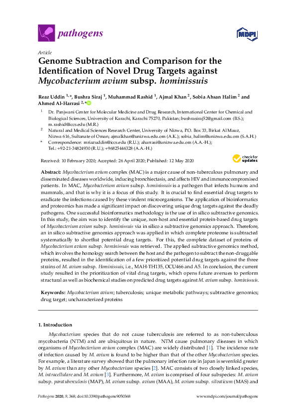 (PDF) Genome Subtraction and Comparison for the Identification of Novel ...